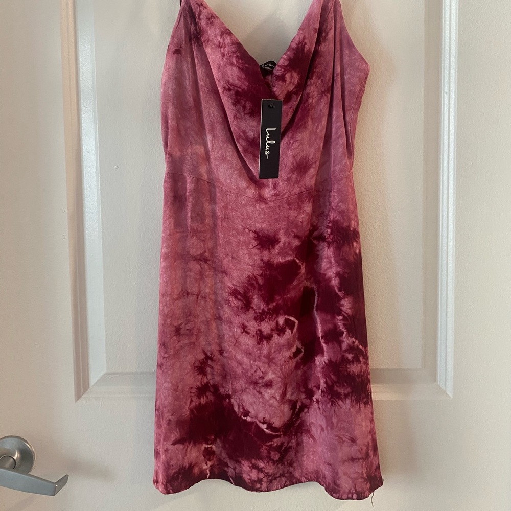 Lulus pink tie dye dress